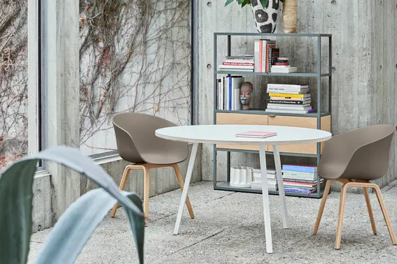 Loop Stand Round white laminate_AAC 22 khaki 2.0 shell wb lacquer base_New Order  Combination 401 army.webp