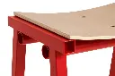 AE437-A406_Taburete 8 Bar Stool H75 wb lacquered oak veneer seat_signal red powder coated base_detail 01.webp