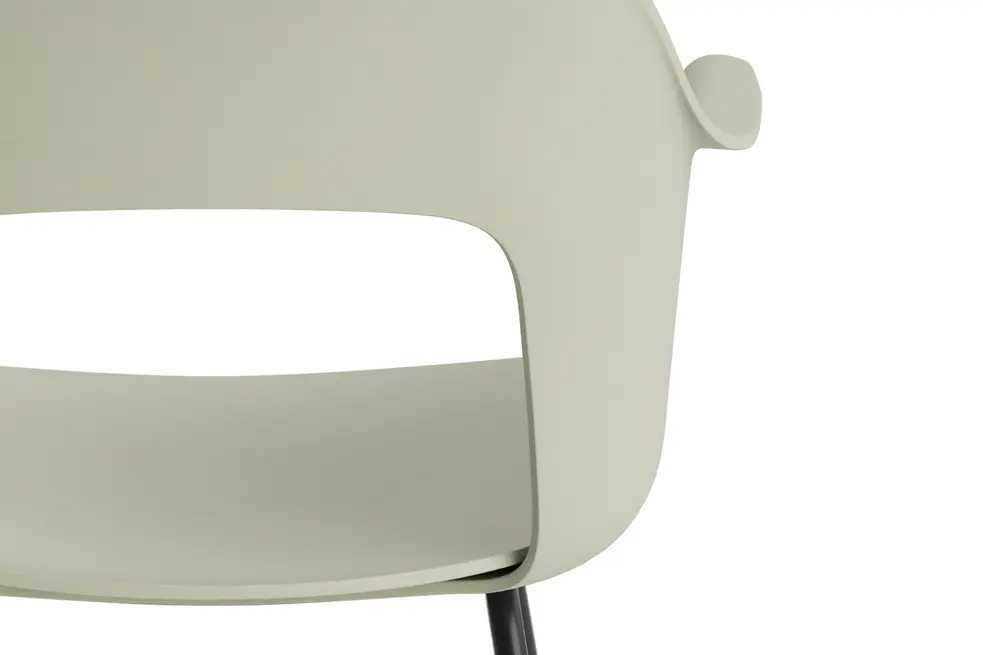 AF250-F337-AA51-01UF_Layout Armchair 211_black steel 4 leg base_pastel green shell_detail.webp