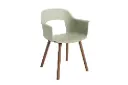 Layout Armchair 221_wb lacq walnut 4 leg base_pastel green shell.webp