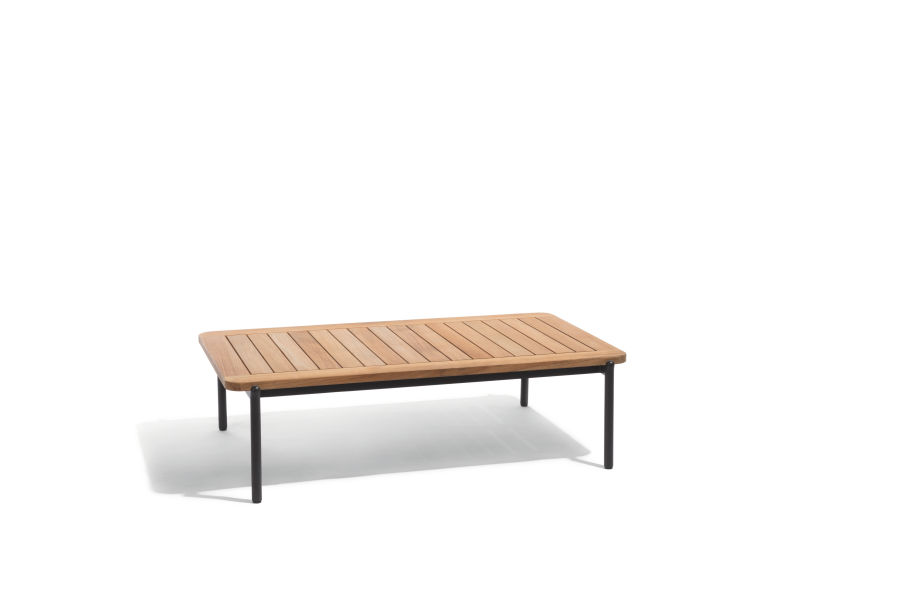 Diphano Omer Coffee Teak tafel H34 (68x75, Lava + teak)