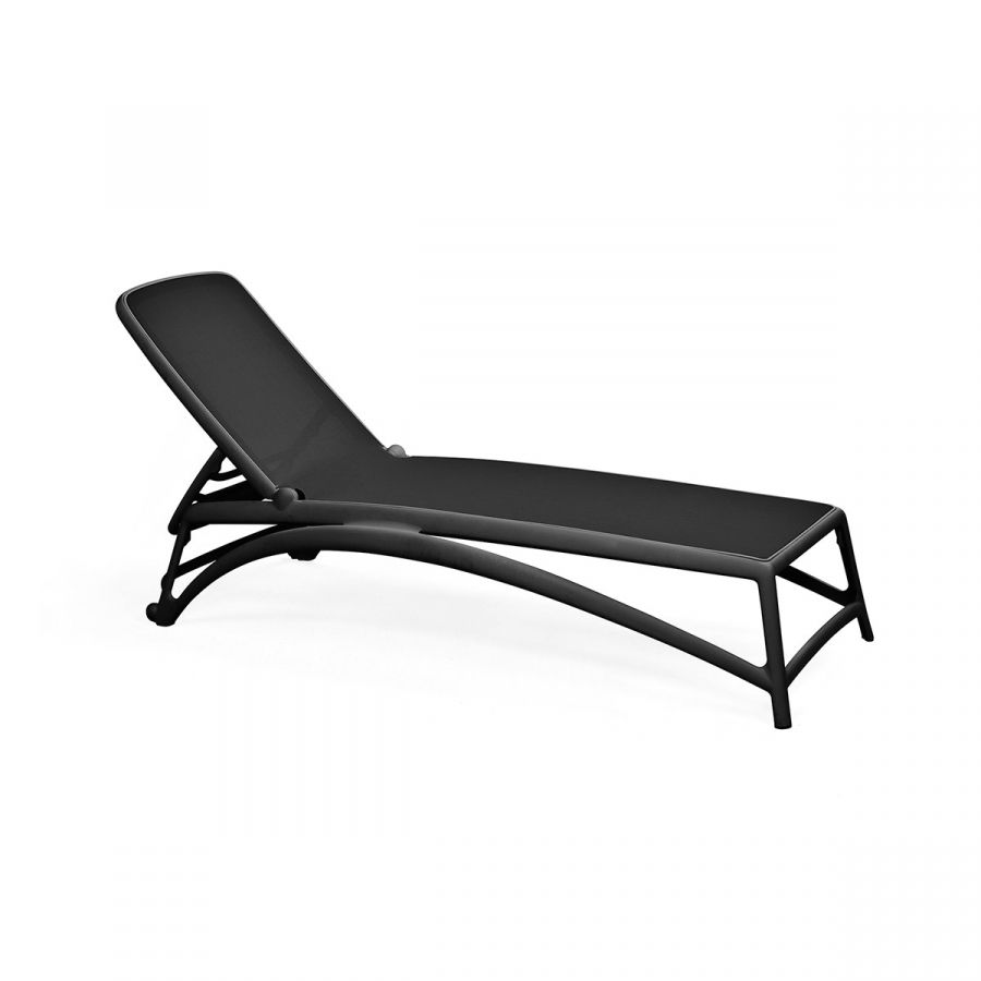 Nardi Atlantico sunlounger (met armleuning, met armleuning, Antraciet + Antraciet, White + Tortora)