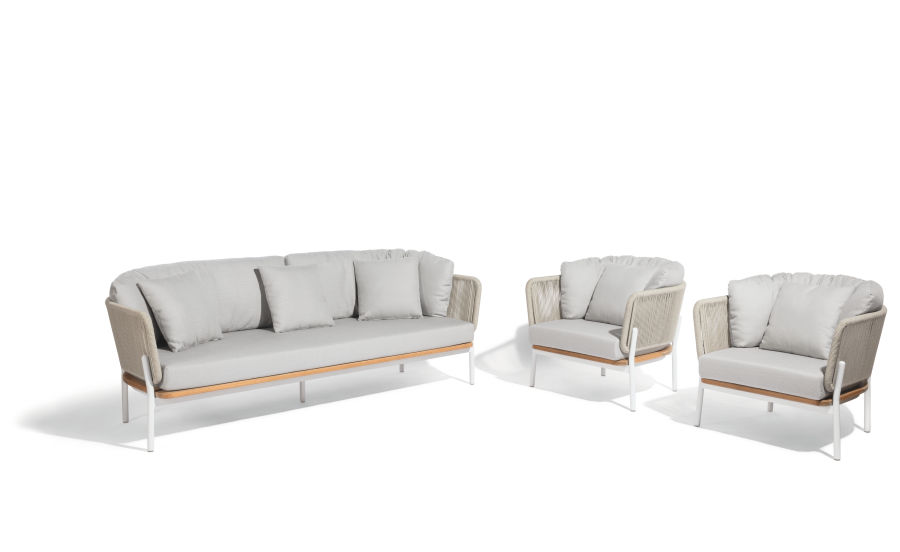 Diphano Omer Lounge Set 5 seater (Teak + Lava + Graphite Antraciet, met Beschermhoes)