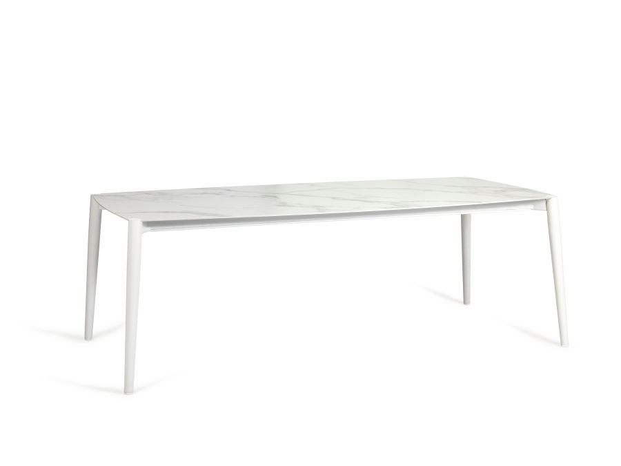 Diphano Icon Ceramic Dining table (164x96, Wit + carara)