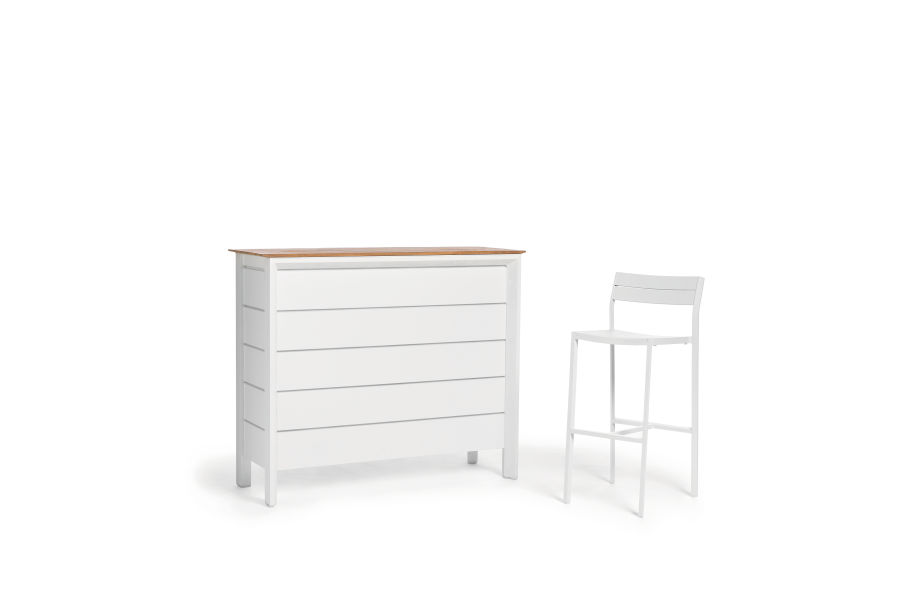 Diphano Metrix Alu Bar H119 (Lava, met teak armleuningen)