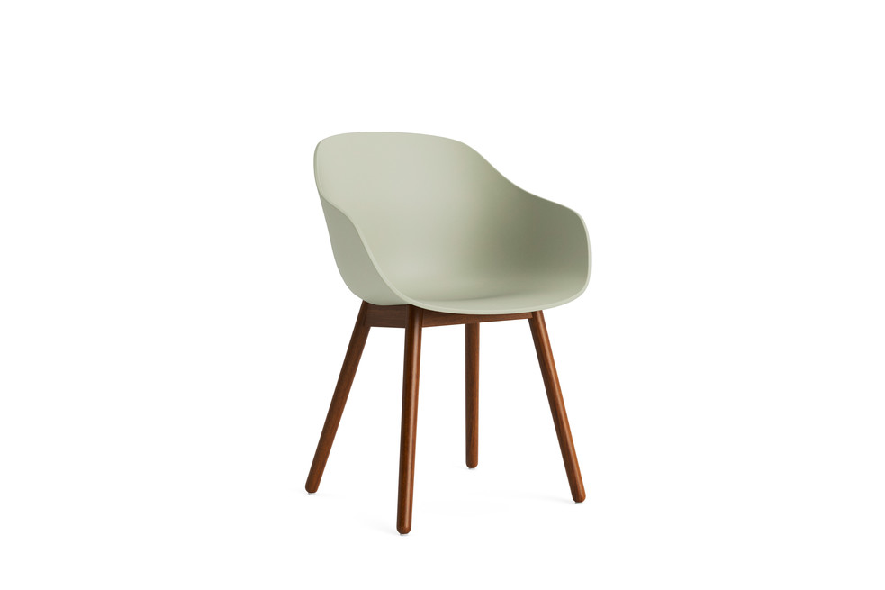 HAY AAC 212 Walnut base (Melange Cream, Standaard glijders, met seat pad)