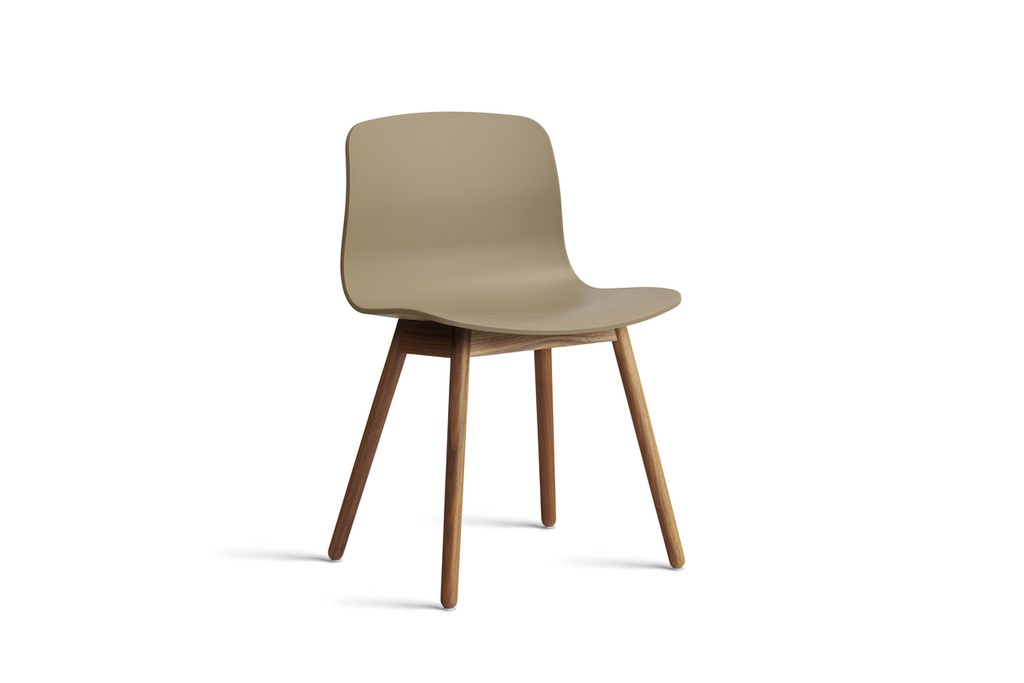 HAY AAC 12 Walnut base (Melange Cream, Standaard glijders, met seat pad)