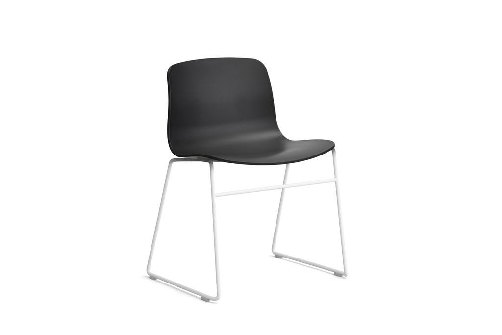 HAY AAC 08 White metal base (Melange Cream, Standaard glijders, met seat pad)