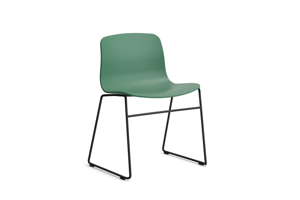 HAY AAC 08 Black metal base (Melange Cream, Standaard glijders, met seat pad)