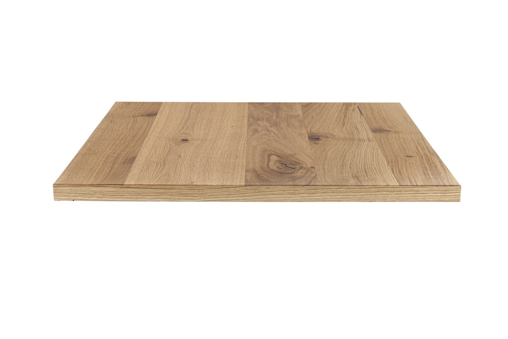 Basic Pro table top Odense Oak veneer Natural rustic brushed finish - 60x60
