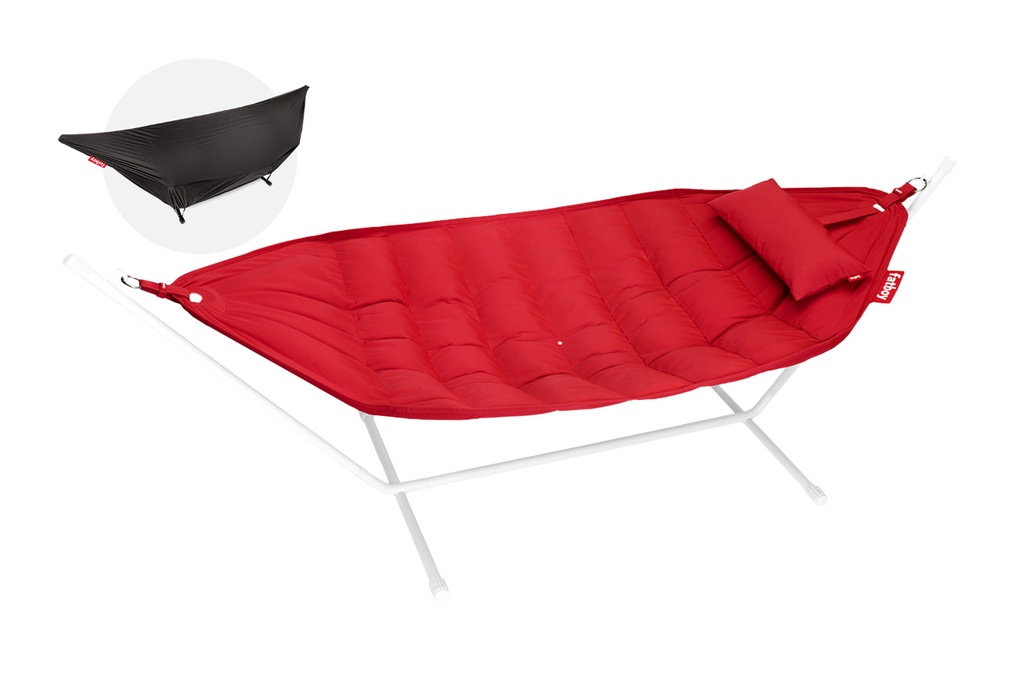 Fatboy Headmock Deluxe Gris clair + rouge superbe