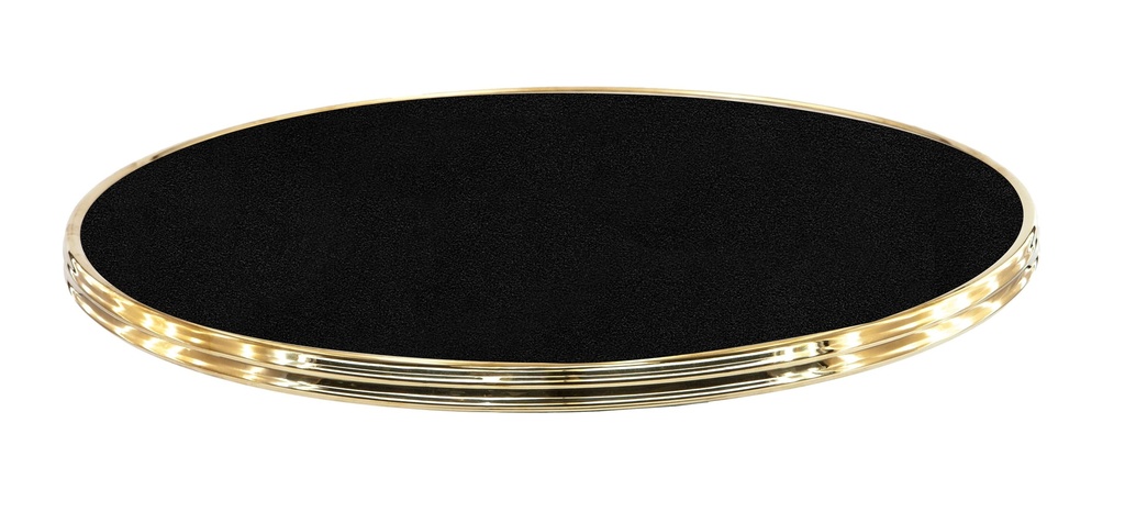 Basic Pro table top Werzalit circle Black Siyah 3190 + Brass