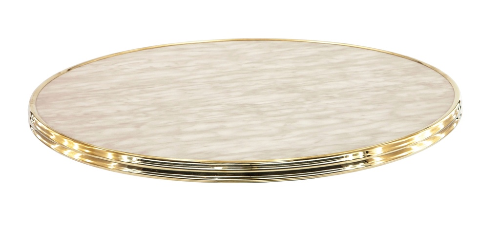 Basic Pro table top Werzalit circle Mermer 5410 + Brass