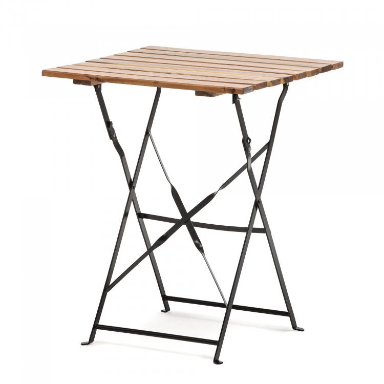 Flexfurn Bistro klaptafel H75 - zwart acaciahout