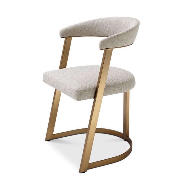 Eichholtz Dexter Dining Chair - Brass Loki natural