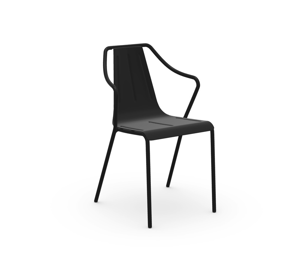 MIDJ Ola armchair Inox (Black)