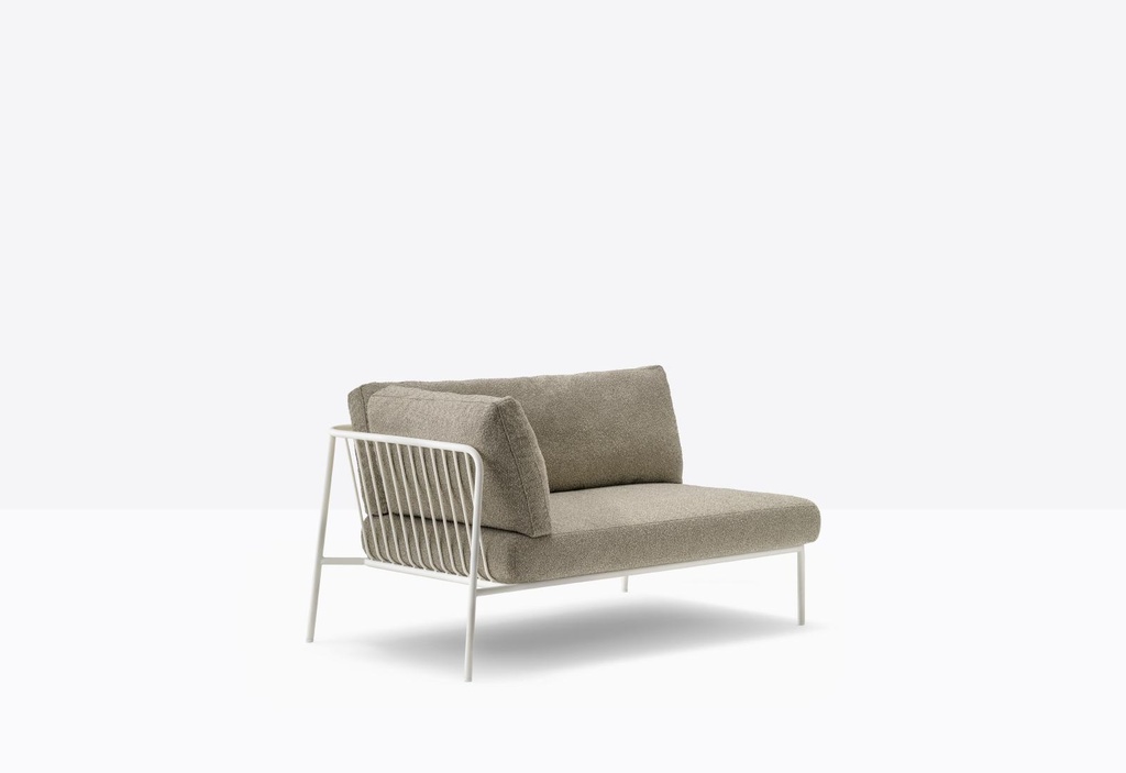Pedrali Nolita Sofa DN002,4 (Antraciet, Beige D110, met Beschermhoes, met Side cushion)