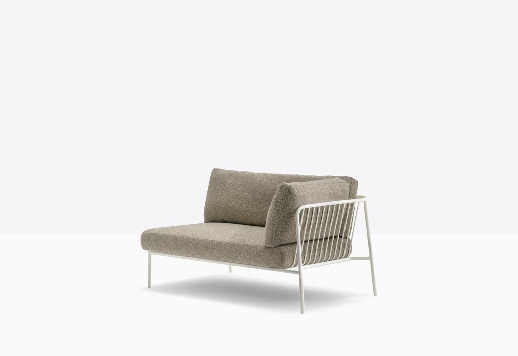 Pedrali Nolita Sofa DN003,5 (Antraciet, Beige D110, met Beschermhoes, met Side cushion)