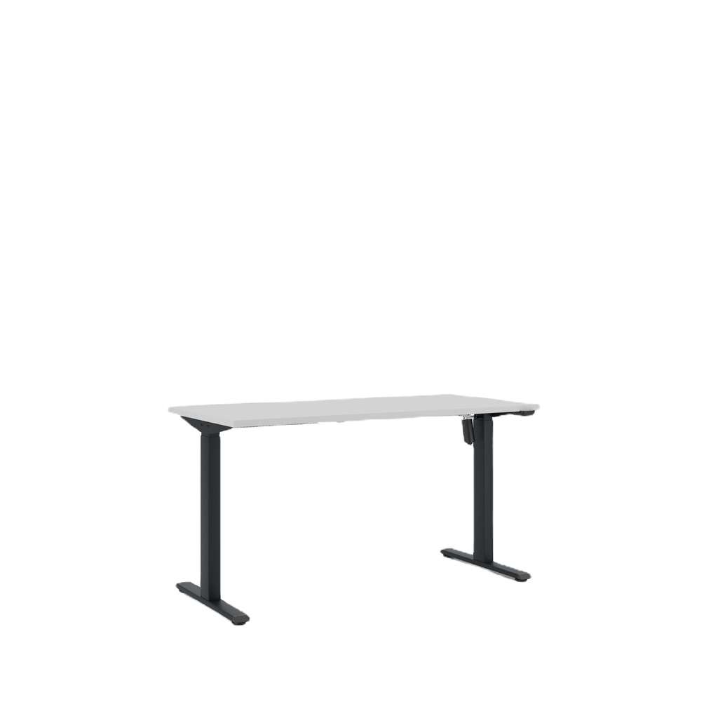 Zit-Sta bureau eComo (120x70, Pure White (BI, WH, W) RAL 9010, MP platinum)