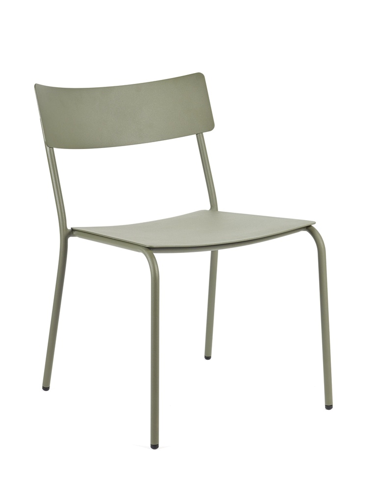Serax August stoel Alu zonder armleuning (Eucalyptus Groen)