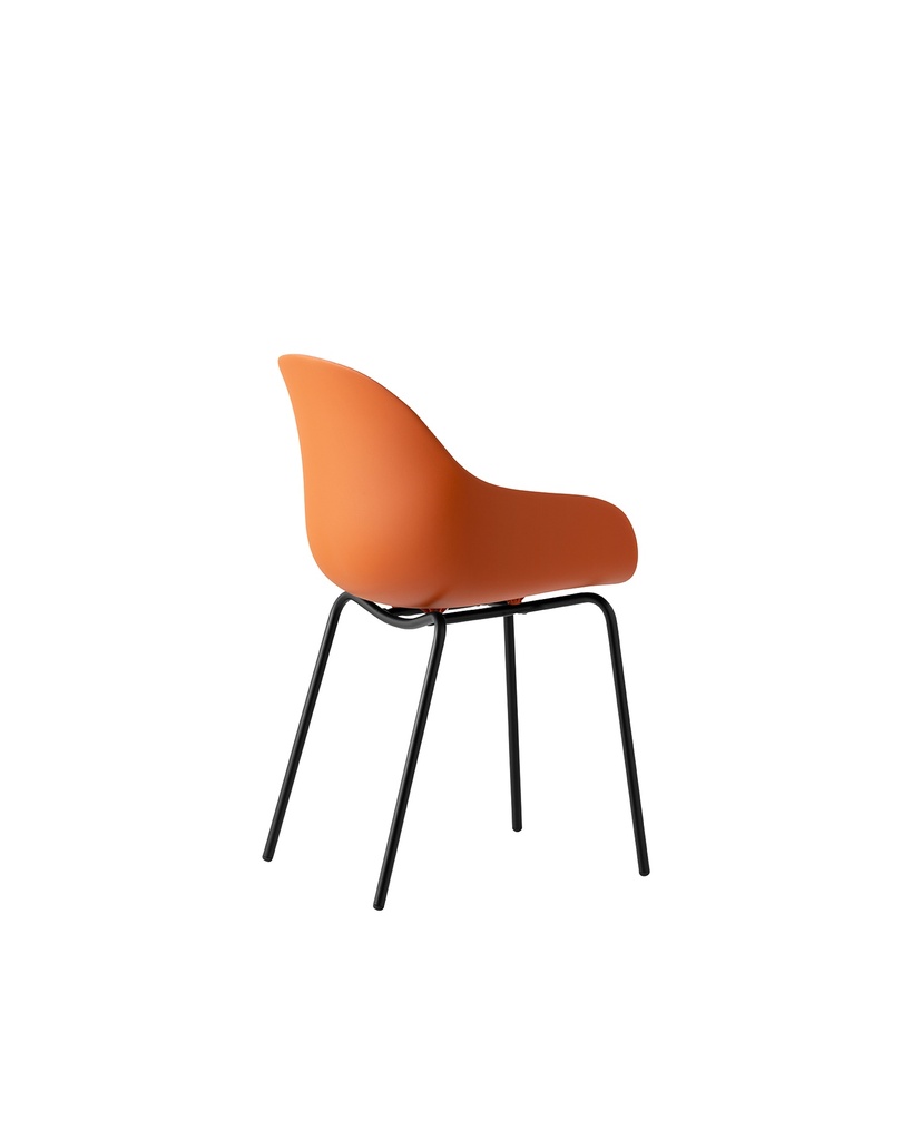 Connubia Academy armstoel 4 poten CB2137 (Wit, met kussen, Blanc Optique P94)