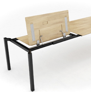 Mobitec Float in massief eik (100x200, vaste tafel)