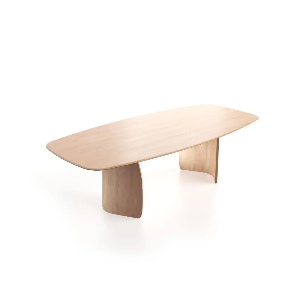 Mobitec Dolmen oval oak (100x200, Massief, Eik naturel E11)