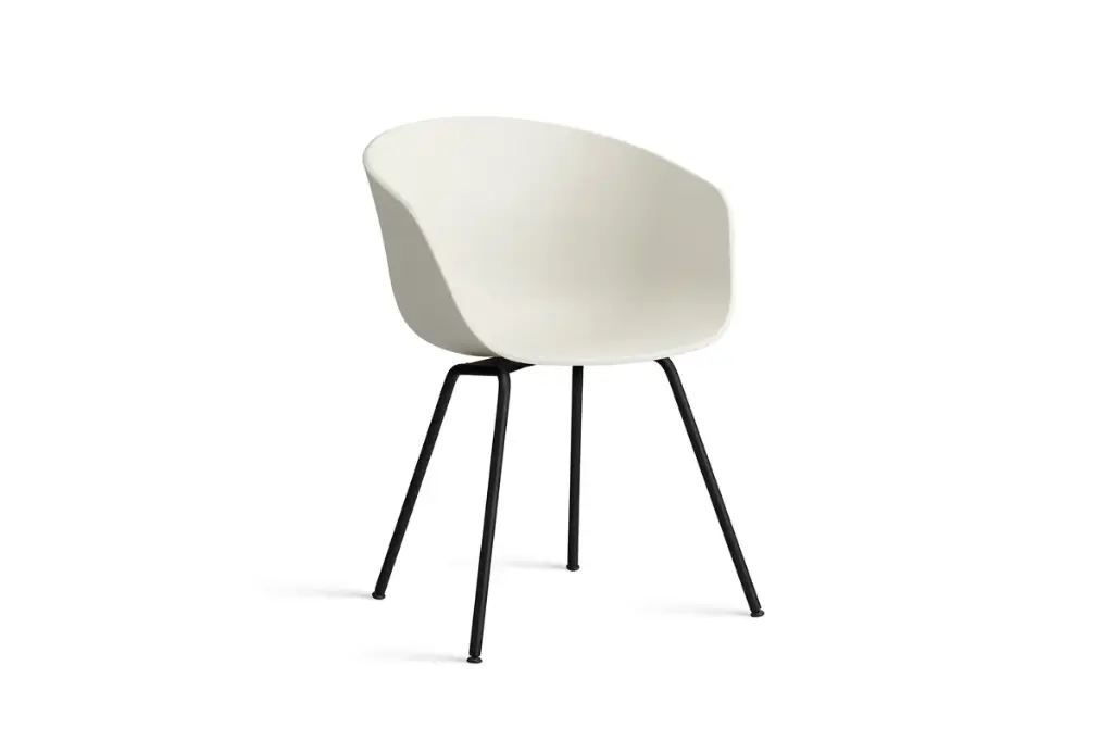 HAY AAC 26 Black metal base (Melange Cream, Standaard glijders)