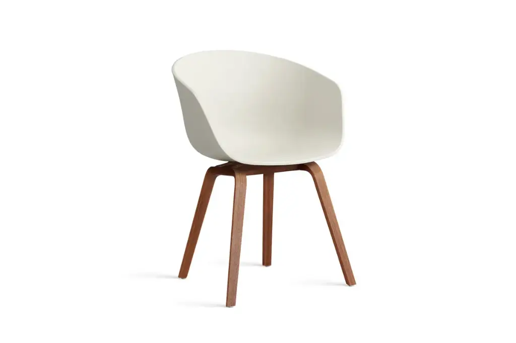 HAY AAC 22 Walnut base (Melange Cream, Standaard glijders)