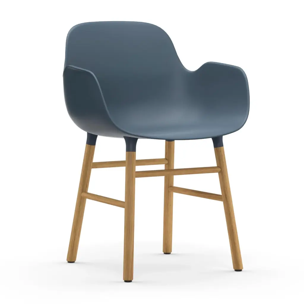 Normann Copenhagen Form Armchair oak (Blue, Eik naturel)
