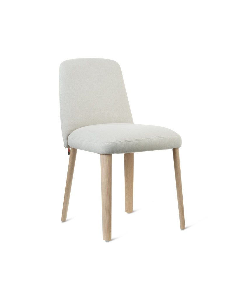 Mobitec Lei stoel (Miami Beige, Beuk Bleek, Standaard glijders)
