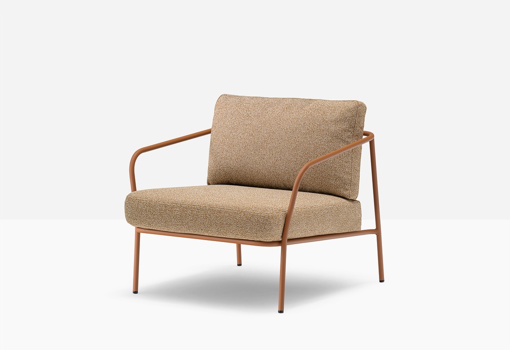Pedrali Nolita Relax chair (Orange Ar500E, Light Grey D111)