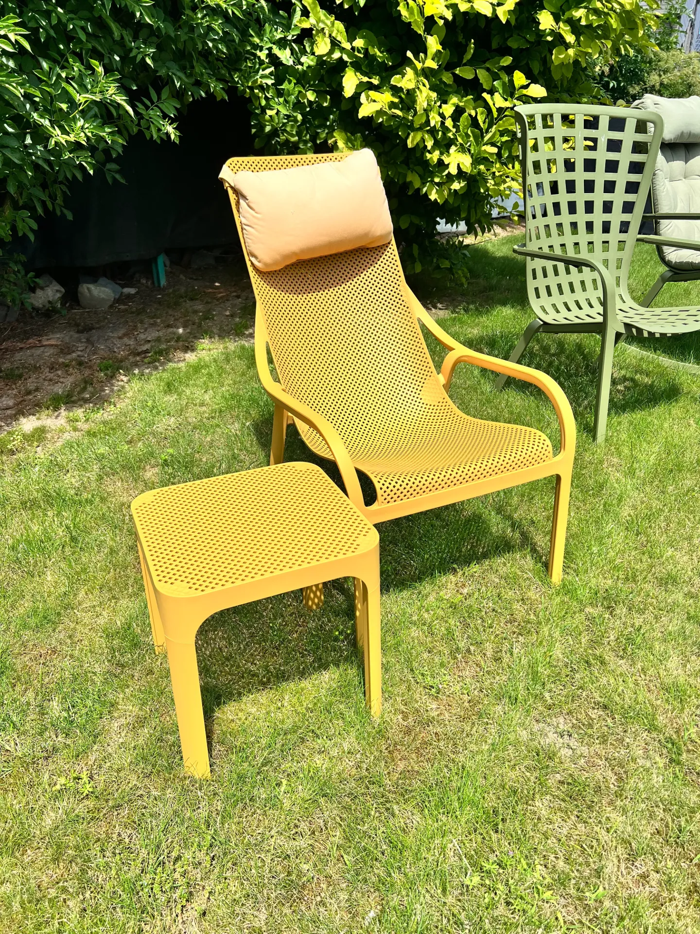 Nardi Net Lounge chair + hoofdkussen + tafeltje